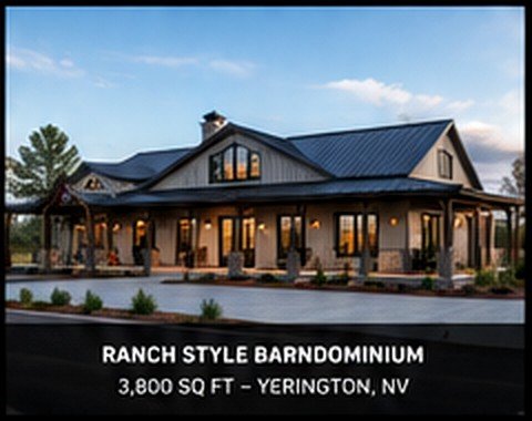 Ranch style barndominium